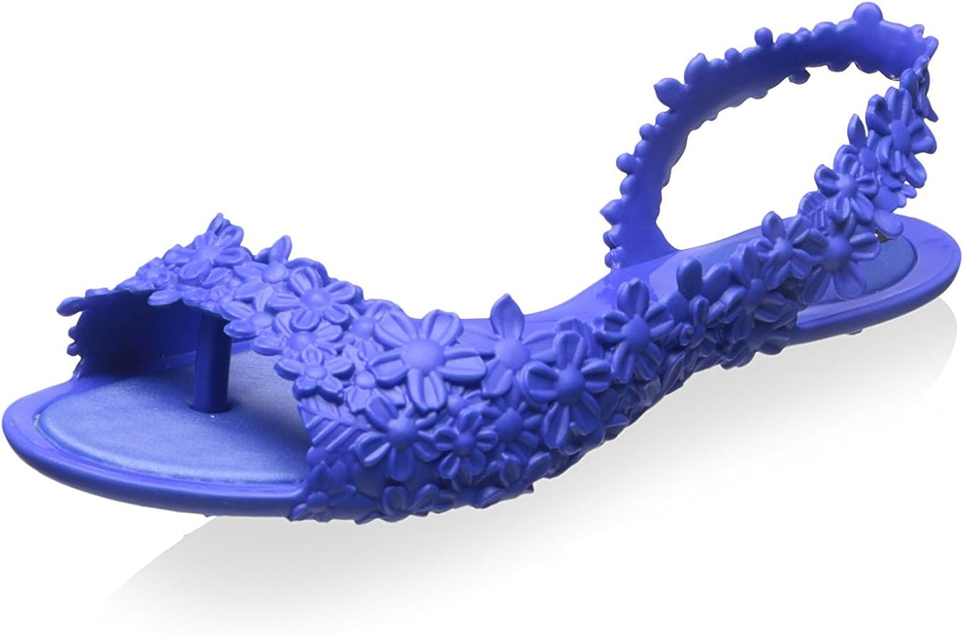 Melissa Women's Flower Sandal, Blue, 5 M US Sandals