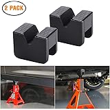 Jack Pad Jack Lift Pad Adapter Tool Adapter Jack Stand for 2-3 Ton Universal Jack Rubber Slotted Frame Stand Rail Pinch welds Protector (2 Pack)