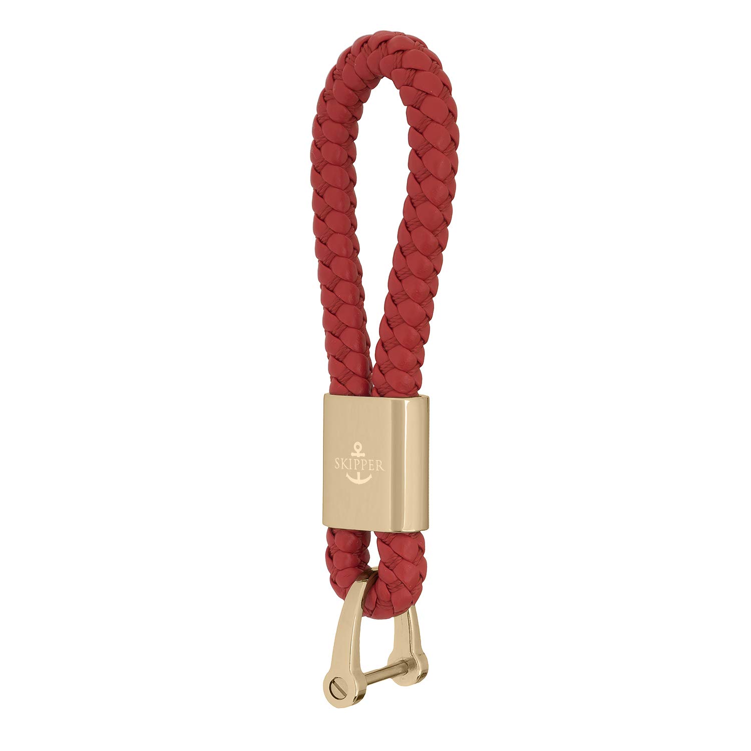 Skipper Imitation Leather Keyring Gift for Wife Husband Girlfriend Keychain Car Boat 41 Gold, red, One Size