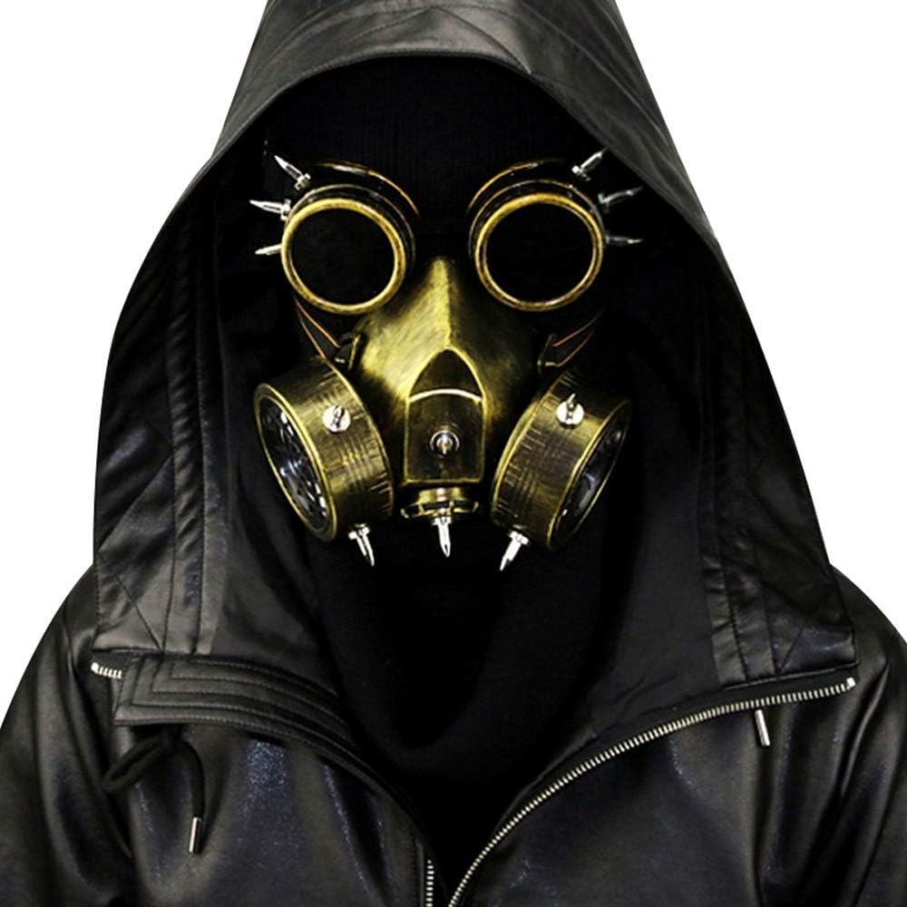 MARYYUN Punk Gas Mask， Gas Mask Bong， Gas Mask Costume， Gas Mask Cosplay， Steampunk Mask， Steampunk Mask Men， Steampunk Mask Black， Christmas Props Multi-Style Shoulder Bag