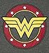 Ladies Charcoal Marl Wonder Woman Circle Logo T Shirt, Medium