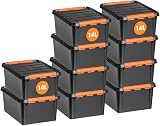 SmartStore 15 Litre Black Plastic Tool Storage Box Clip Lid Impact Resistant view 3