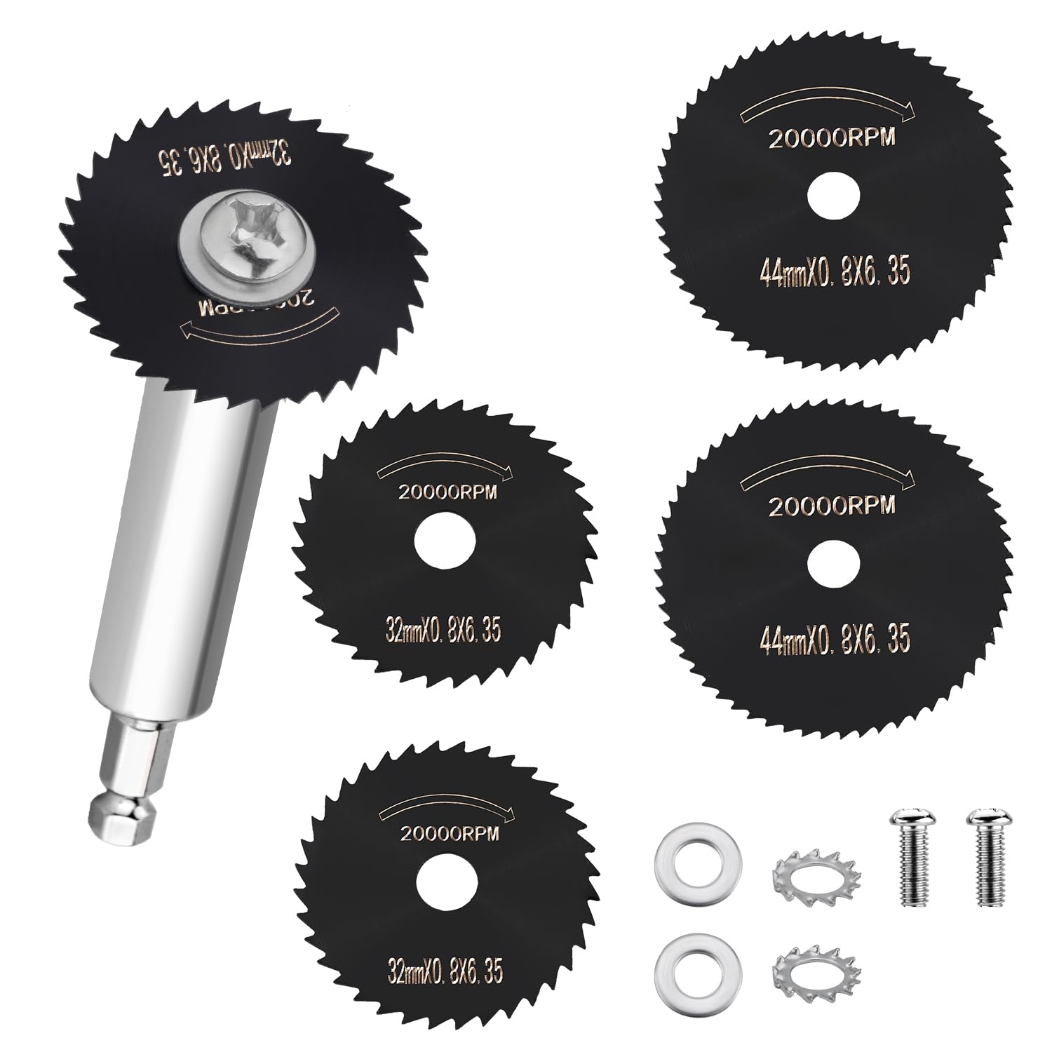 Inside Pipe Cutter Set for PVC Pipe, Internal Plastic Pipe Cutter 5 High Speed Steel Replacement Saw Blades 1/4" Hex Shank ABS Pipe Cutter Plumbing Tools for Drill & Impact Driver