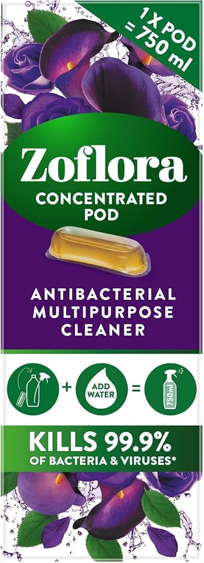 Zoflora Refill POD Midnight Blooms 9ml Non-ionic Surfactants 99.9% Bacteria