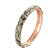 UJOY Women's Bangle Bracelet Golded Alloy Hinged Flower Enameled Cloisonne Jewelry with Gift Box 55B01