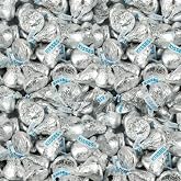 Milk Chocolate Kisses Candy 5 lb Bag, 500 Pieces, Individually Wrapped | Silver Foil Wrapped, Bulk Chocolate for Parties, Weddings, Candy Buffets, Halloween Candy, Holiday Baking, Candy Bowl, Gifts