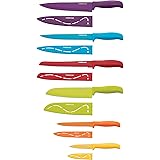 Farberware 12-Piece Non-Stick Resin Cutlery Knife Set, Multicolor