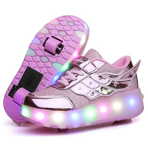 Nsasy Roller Shoes USB Charge Girls Boys Sneakers with Wheels