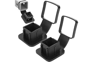 IONPSHG 2Pcs Modern Black Rubber 2 Inch Trailer Hitch Cover Plug Insert for Universal Fit