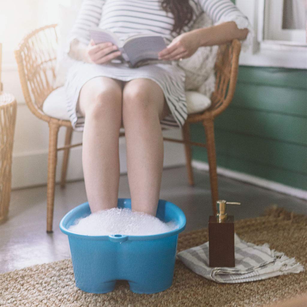 Foot Soaking Bath Basin - Large Size For Soaking Feet - Perfect for at Home Pedicures and Spa Treatments - Foot Spa Soak Tub: Beauty