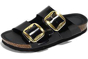 Project Cloud Genuine Leather Flat Sandals Comfortable Beach Essentials Womens Sandals Memory Foam Vacation Essentials Slides for Women Footwear (Santorini)