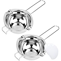Tebery 2 Pack Stainless Steel Universal Double Boiler, Baking Tools, Melting Pot for Butter Chocolate Cheese Caramel…