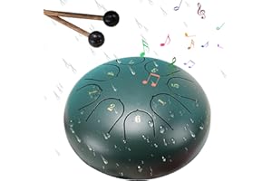 FLAJZ Rain Drum, Rain Drum For Outside, Rain Drum For Garden, Rain Drum for Outside Garden, Chakra Drum for Rain Outdoor, Outdoor Rain Chim Drum for Garden, 6 Inches 8 Notes Rain Drum Instrument