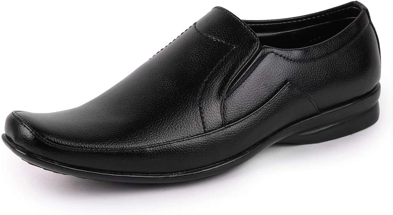 Buy Lakhani Men's Black Slip On Formal Shoes PE8612 BLACK44 at Amazon.in