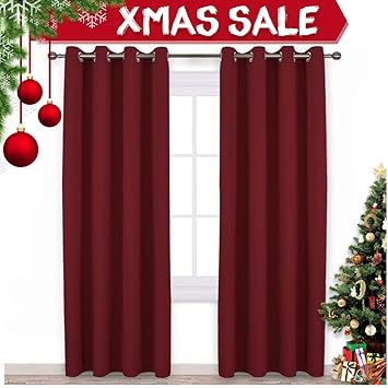 Nicetown Grommet Top Blackout Curtains Menology Christmastime