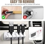 URAQT Cable Clip Organizer Set 5 Pcs Mini Self Adhesive Wire Management for Desk view 5