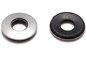 Bolt Dropper 3/8" x 7/8" Stainless Steel EPDM Bonded Sealing Washers (50 Pack), 1" OD Neoprene Backed Corrosion Resistant Load Distribution Water Tight Seal by Bolt Dropper