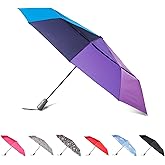 Totes Auto Open/Close Windproof Ultimate Compact Umbrella with UV and Water Repellent Protection