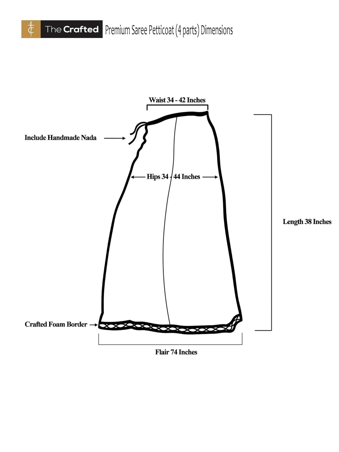 Saree inskirt size Clearance