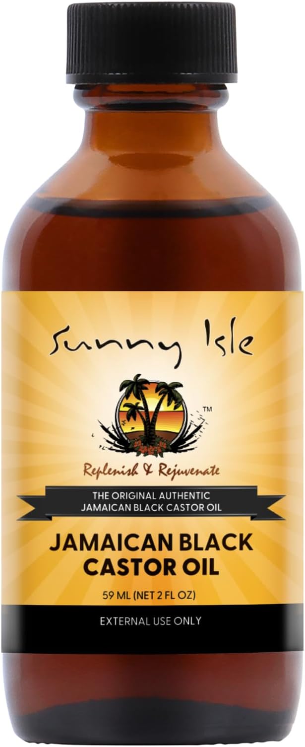 Sunny Isle Jamaican Black Castor Oil 2oz Natural Hair Scalp Skin Treatment