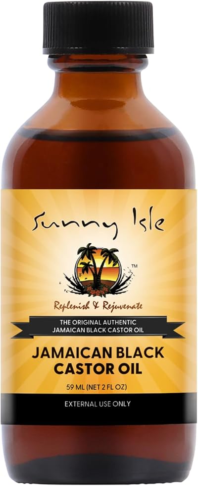 Sunny Isle Jamaican Black Castor Oil 2oz Natural Hair Scalp Skin Treatment