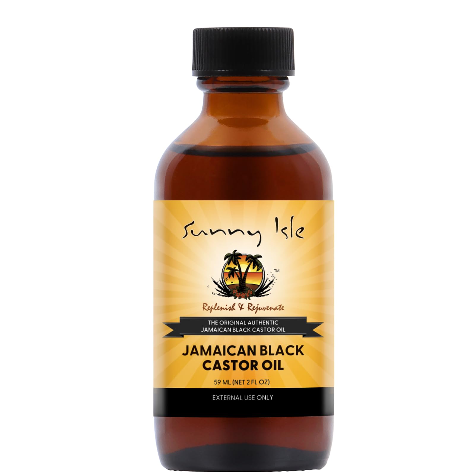 Sunny Isle Jamaican Black Castor Oil 2oz | 100% Natural Treatment for Hair, Scalp and Skin