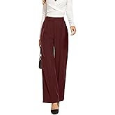 FUNYYZO Women Dress Pants High Waisted Work Slacks Pants Dressy Casual Straight Leg Elastic Waist 2026 Summer Trousers