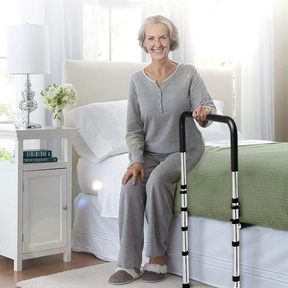 High-Quality Stainless Steel Bed Assist Rail Handle, Medical Adjustable Hand Guard Grab Bar, Bed Safety and Stability (New Upgrade): Health & Personal Care