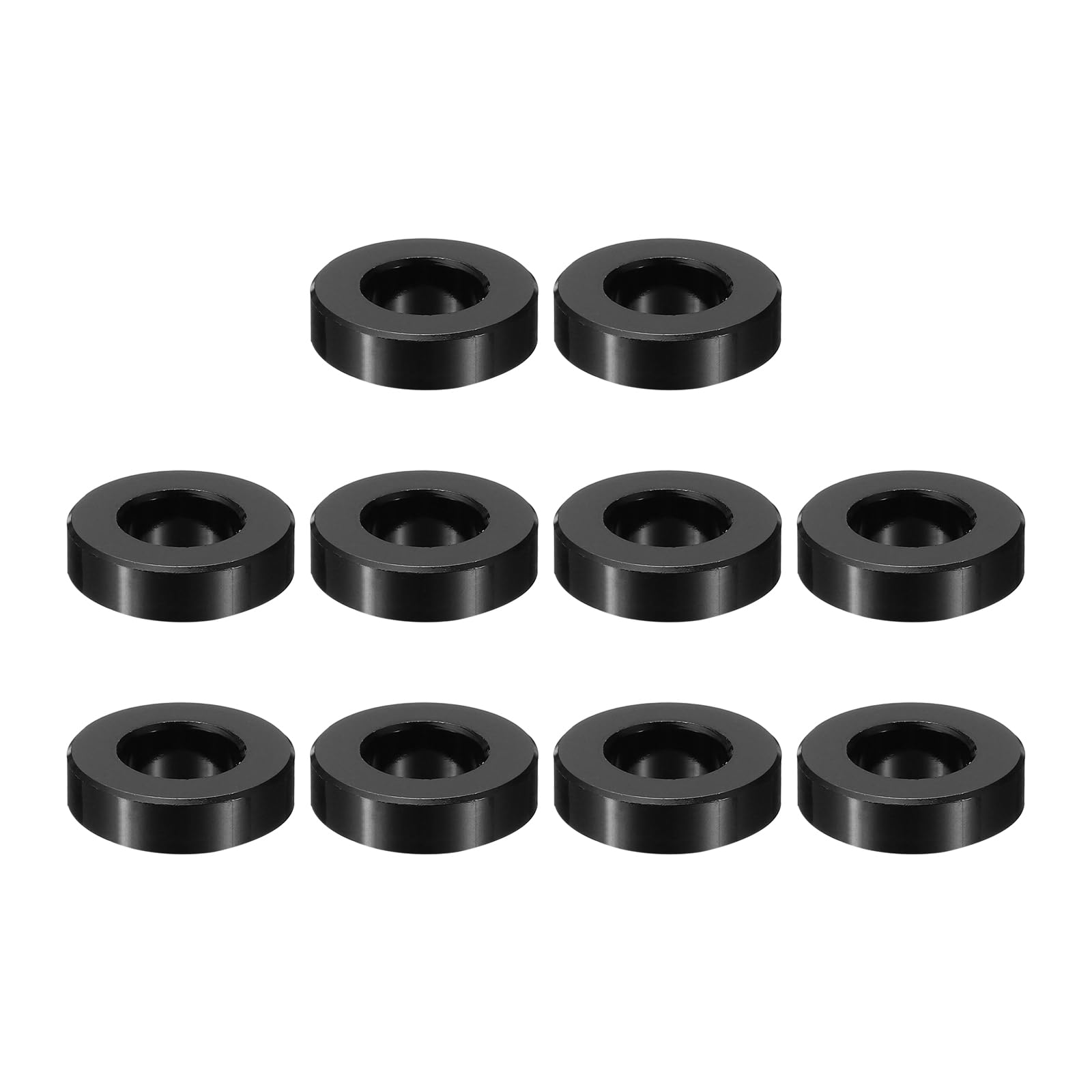 PATIKIL M10 Aluminum Spacers, 10 Pcs Metal Spacer Aluminum M10 x 3/4" OD x 1/8" L Aluminum Spacer Screw Standoff Round for 3/8" or M10 Screw Bolts