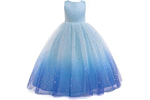 DORAGIRL Flower Girls Tulle Dress Bridesmaid Sparkle Wedding Pageant Dresses Princess Birthday Party