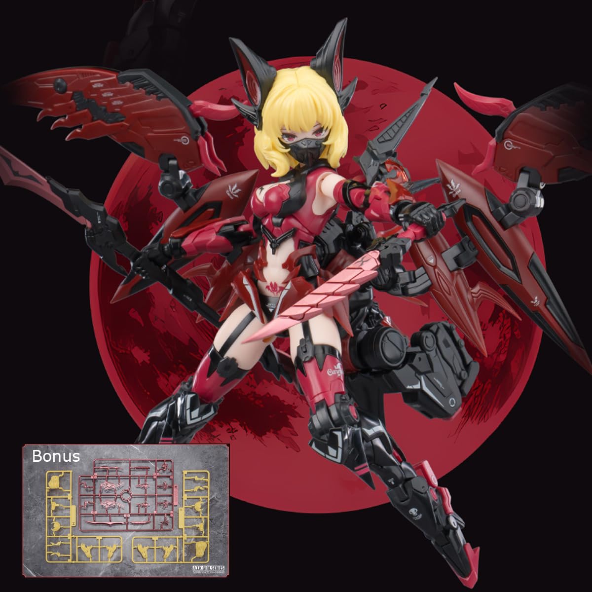 HiPlay E-Model Plastic Model Kits: Endless Night Camilla Collector's Version, A.T.K Girl, Mecha Musume, Anime Style 1:12 Scale Collectible Action Figures EM2023006YC