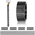 22 Gauge 4 Conductor Electrical Wire 25FT, UL 2464 22 AWG 4 Wire Cable Tinned Copper PVC Stranded 22/4 Core Wire for LED Lighting, Outdoor Low Voltage Extension Cable, Automotive etc.