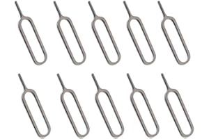 Txibi 10 Pcs Sim Card Tray Open Eject Pin Removal Tool Needle Opener Ejector for All iPhone, iPad, HTC, Samsung Galaxy, and M