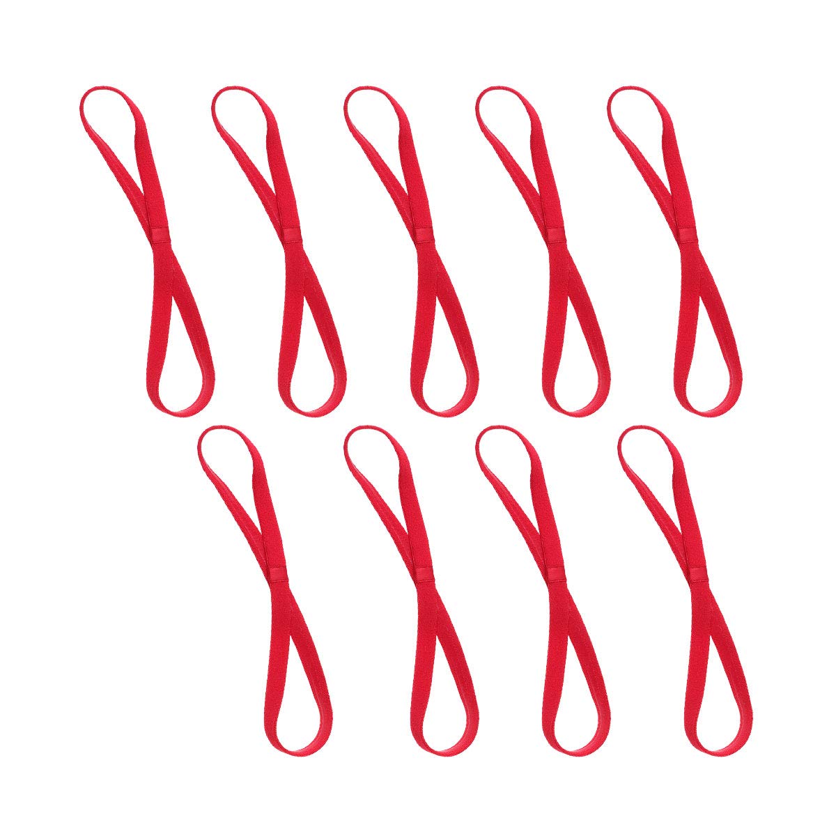 FOMIYES 9Pcs Hair Band Running Headband Stretchy Rope Football Non- Slip Hair Accessories Yoga Hair Band Unisex Headband Red