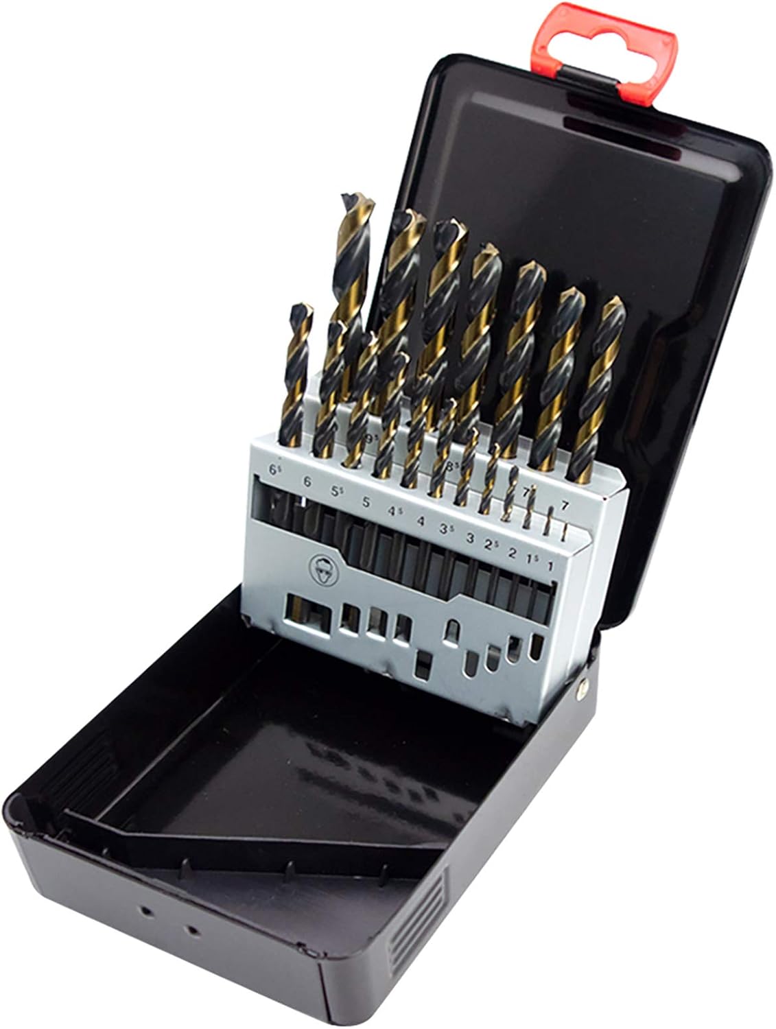 NORTOOLS Drill Bit Sets,19 PCS M2 Turbo HSS-G Metal Drill Bits with Triangle Shank,Self-Centering 135° Tip for Metal,Stainless Steel,Copper(1.0-10mm)
