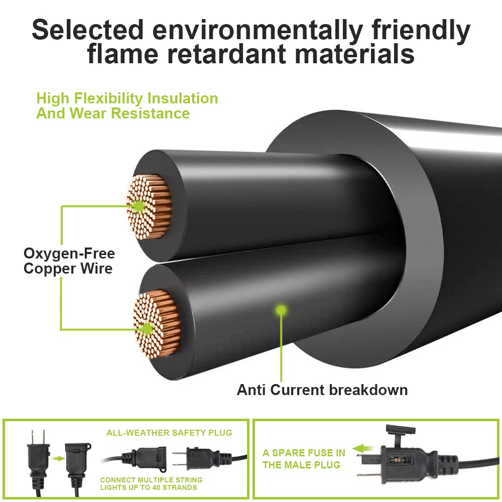 Baxstel LED Outdoor String Lights 27Ft with 10 Dimmable Edison Vintage Shatterproof