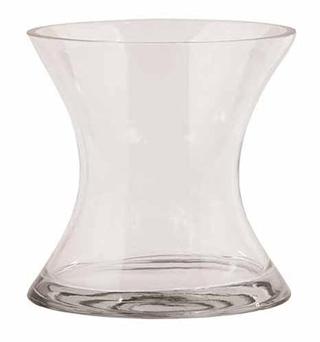 Pack Of 3 Small Extraordinary Hourglass Shaped Glass Flower Vase