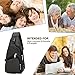 Sling Bag Shoulder Crossbody Chest Backpack Men Women Unbalance Daypack for Travel/Hiking/Outdoor Sport (Black-S)