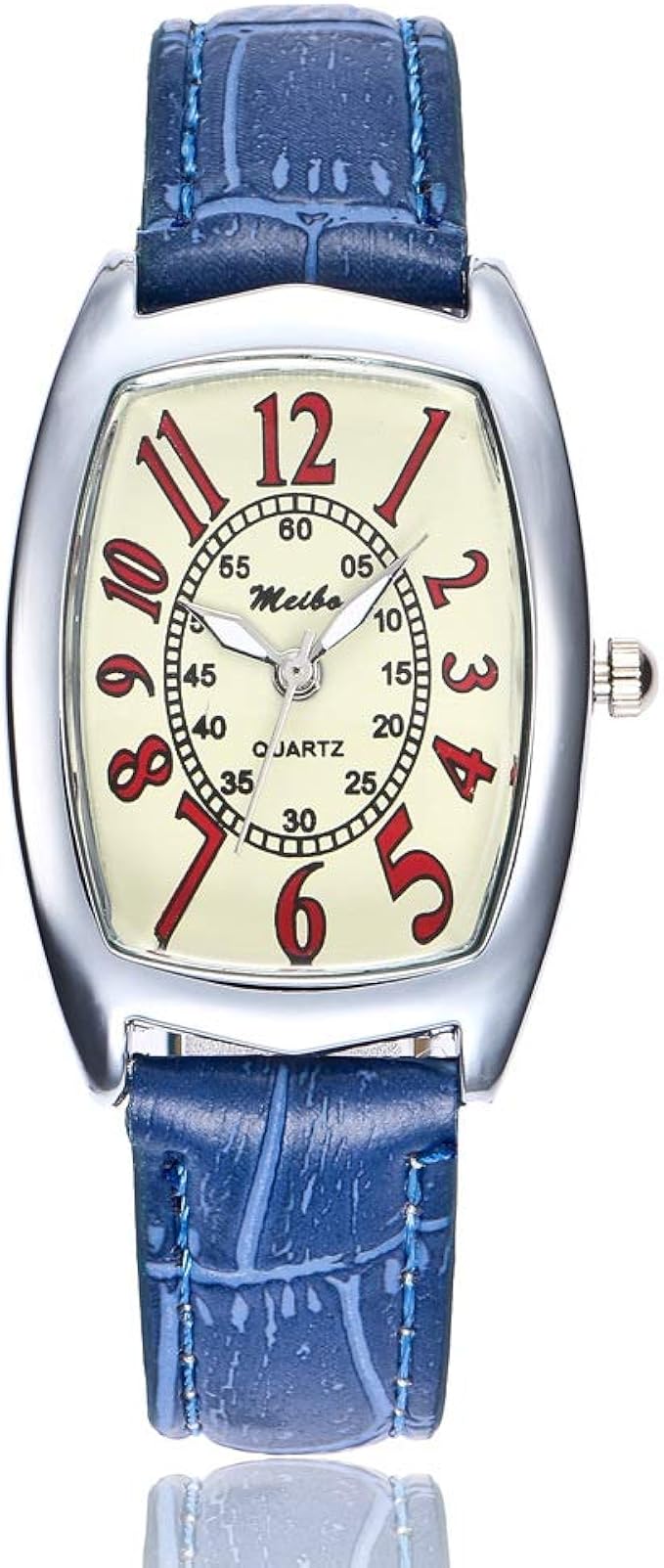 Orologio Da Donna Quadrato In Silicone – Quadrante Blu Chiaro, Cinturino Morbido, Movimento Al Quarzo – Leggero E Impermeabile - 3
