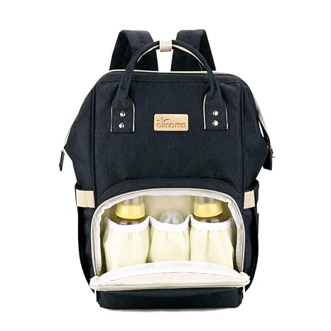 Frabble8 Aimama Waterproof Multifunctional Maternity Nappy Diaper Travel Bag for Mothers/Baby Care Messenger Tote/Backpack for Child (Black)