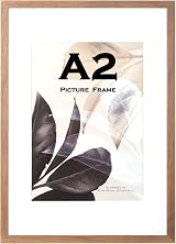 Scholar Tree Brown A2 Wooden Photo Frame with Mount for A3, Wall/Table view 1