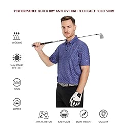 Golf Shirts for Men Dry Fit Short Sleeve Print