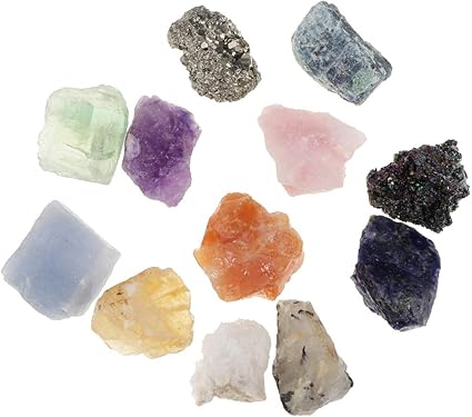 12 Natural Gemstones Crystal Raw Stone 
