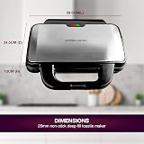 Andrew James Deep Fill 4 Slice Toasted Sandwich Maker 900W view 9
