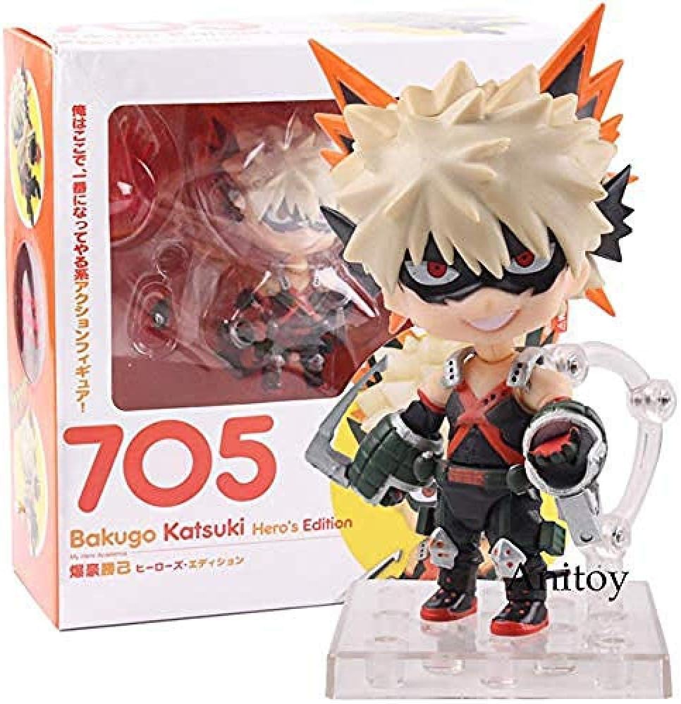 WXxiaowu Figurine My hero Academia Bakugou Katsuki and Midoriya Izuku Nendoroid 686/705 PVC Boku No Hero Academia Figure Collectible Toy Midoriya@Bakugou