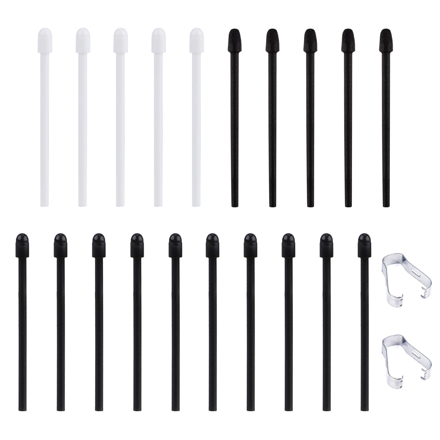 20pcs Marker Pen Tips Replacement for Boox, 2 Materials Stylus Pen Nibs Replacement with 2pcs Tweezers Compatible With Boox Pen Plus Pen2 Pro Max Lumi2 Note Air2 Note 5 Nova Air C