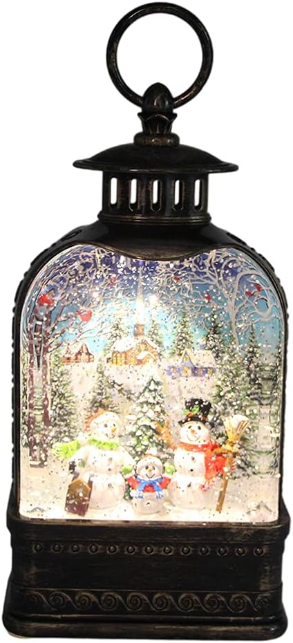 Snow Globes - Christmas Musical Snow Globe Lantern Christmas USB Lined Batteries Operated Water Glittering Lantern Christmas Decorations Gifts
