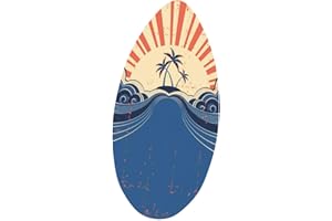 Generic 41 inch Skimboard,Skim Board,Surfing Premium Wooden Water Surfboard,Wood Body Board for Kids Beginners Adults All Ski
