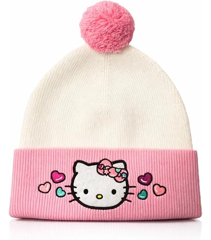 Hello Kitty Beanie Santa Kitty Embroidered Design with 3D Bow Knit