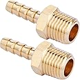 2pcs Brass Hose Barb Fitting 1/4" Barb x 1/8" NPT Male Adapter Barbed by CX WONDERLAND